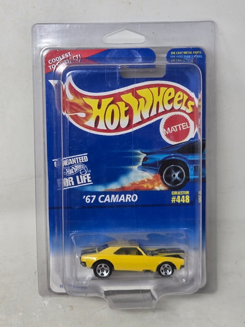 1996 HOT WHEELS MAINLINE “ ‘67 CAMARO “ #448 Plastic Case